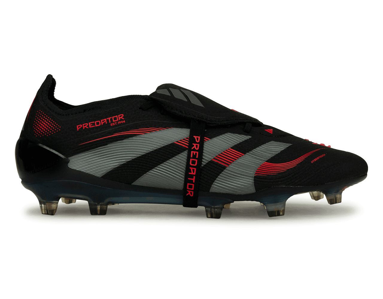 adidas Predator Elite Fold-Over Tongue in Core Black / Grey Four / Lucid Red
